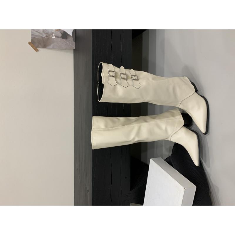 

Autumn and winter new Korean two wear retro high-end pointed thick-heeled knight boots women s versatile high-heeled boots 39 абрикосовый