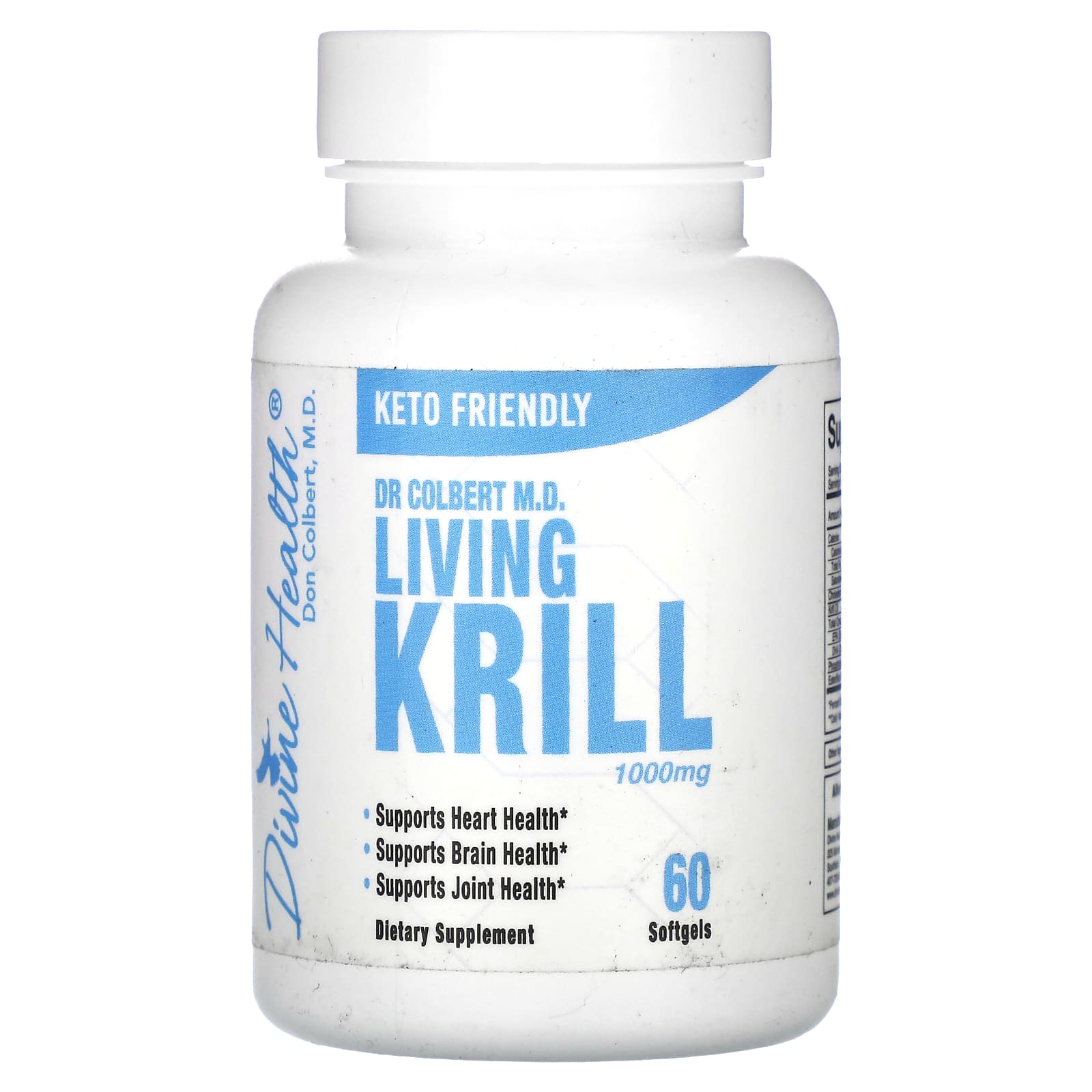 

Divine Health, Living Krill, 500 mg, 60 softgels
