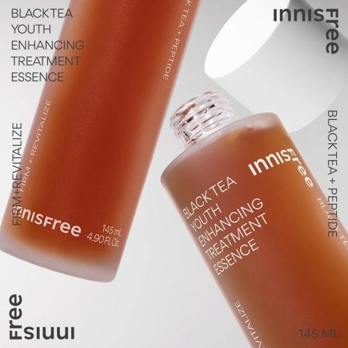 Innisfree Black Tea Youth Treatment Essence 145ml - Genuine Moisturizing Moisture Elasticity Black Tea Dry Skin Korean Cosmetics Introducing Serum