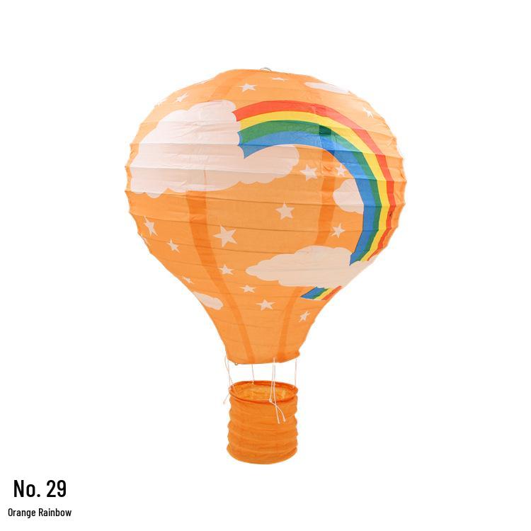 Hand-Folded Rainbow Hot Air Balloon Lantern - Christmas, Birthday, Party, Kindergarten Hanging Decoration