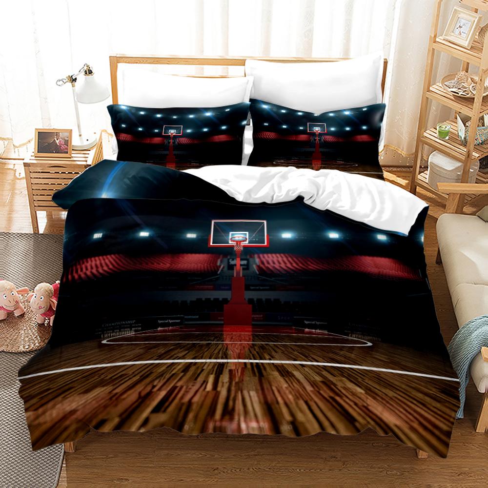 Basketball Bedding Set Single Twin Full Queen King Size Sports Bed Set Aldult Kid Bedroom Duvetcover Sets 3D Print 011