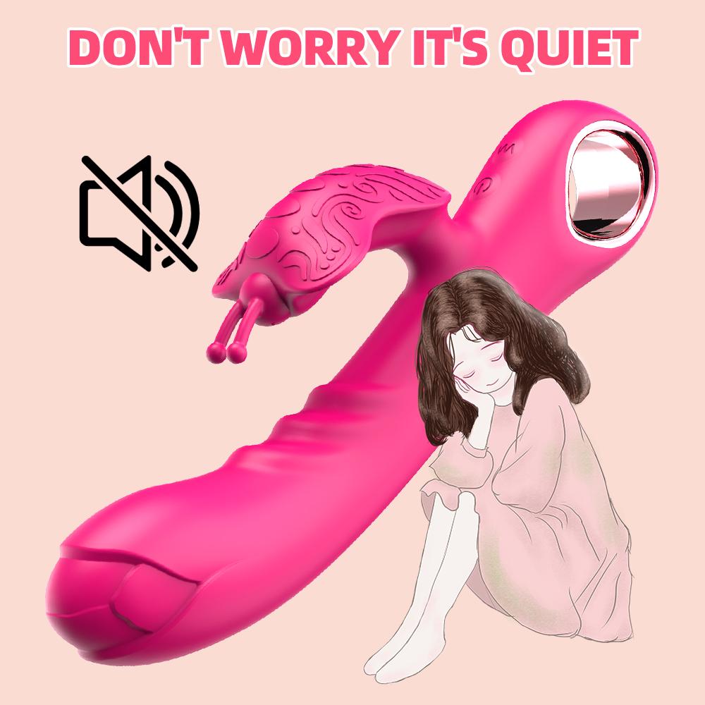 Butterfly Vibrator Dildo Rose Vibrators Dual Motors Vibrating G Spot Stimulator For Women Clitoris Vagina Masturbation Sex Toys