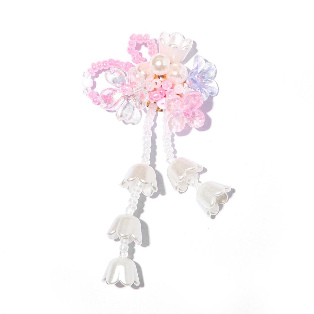 Fairy Flower Orchid Hair Clip & Earrings Set for Women