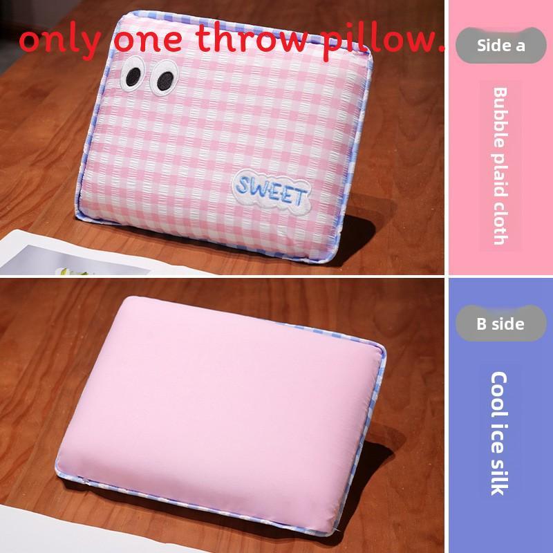 Grid Nap Pillow With Memory Foam For Office Rest And Student Dorm Use