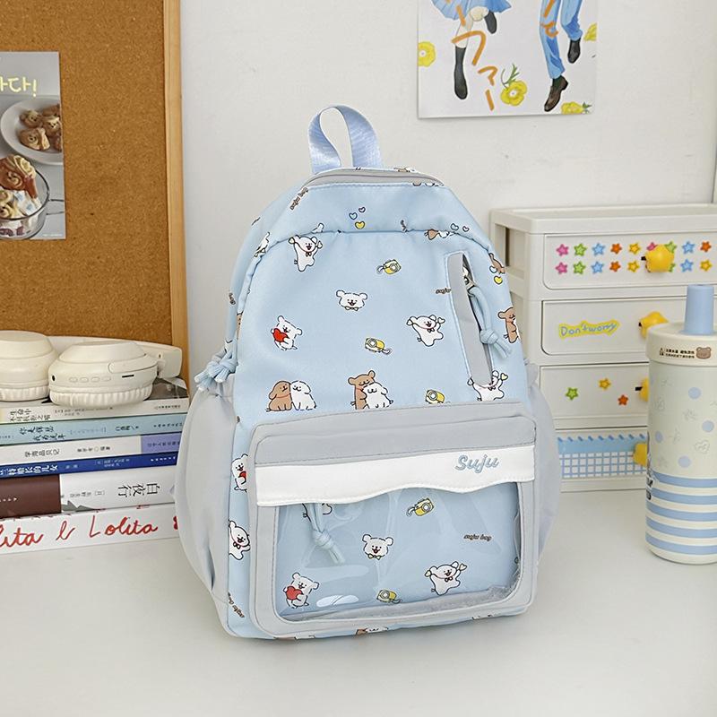 Schoolbag New Cartoon Puppy Printed Backpack Junior High School Schoolbag Ins Niche High Value Backpack