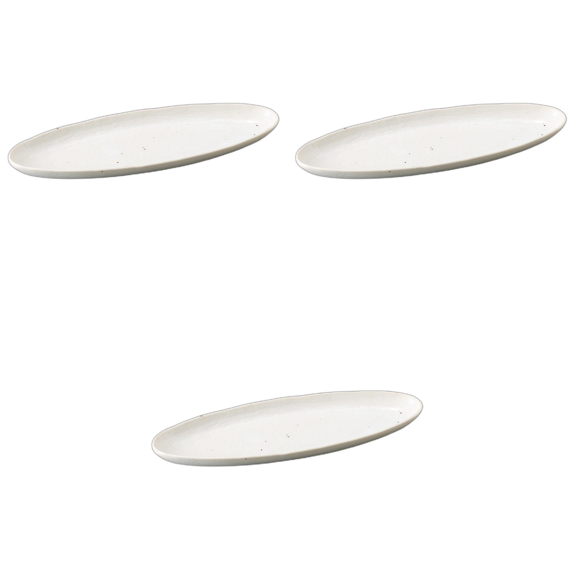 

Setomonohonpo White Pottery Trays of x 11 x Ceramic Long Plates Powder-Glazed (Set 3) [32 2.3cm]