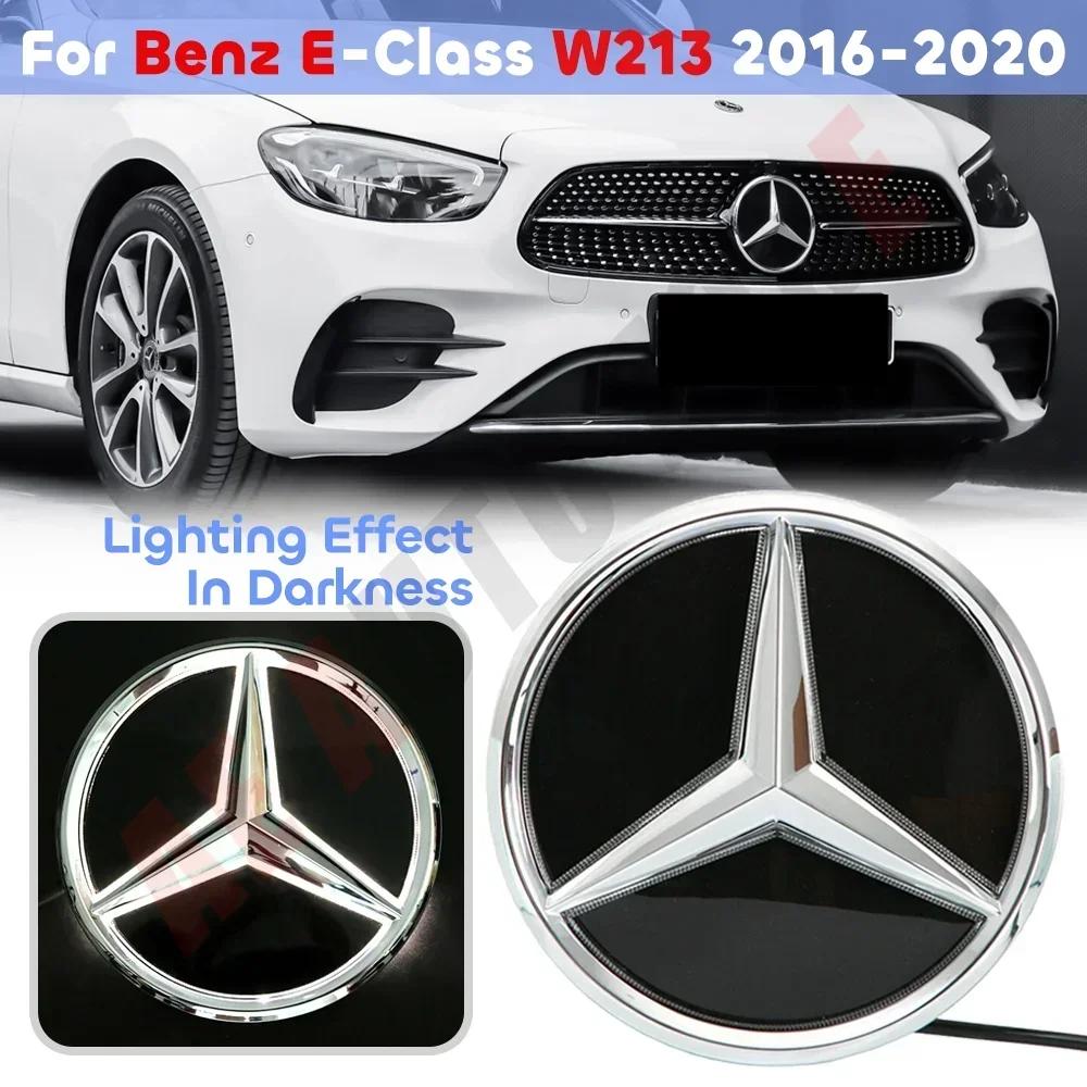 C200 E300 2026 Gorący Chrom Srebrny Błyszczący Czarny Gwiazda Przednia Osłona Chłodnicy Dekoracyjna Odznaka Emblemat w Stylu OE Chrom Srebrny Dla Mercedes Benz