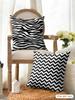Black White Simplicity Cushion Cover Natural Linen Organic Fabric Double-Sided Printing Breathable Perfect For Home Decor