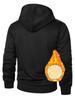 Men's Digital Print Velvet-Lined Hoodie, Autumn/Winter Zipper Cardigan