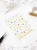 Metallic Stone Gold & Silver Foil Nail Art Stickers
