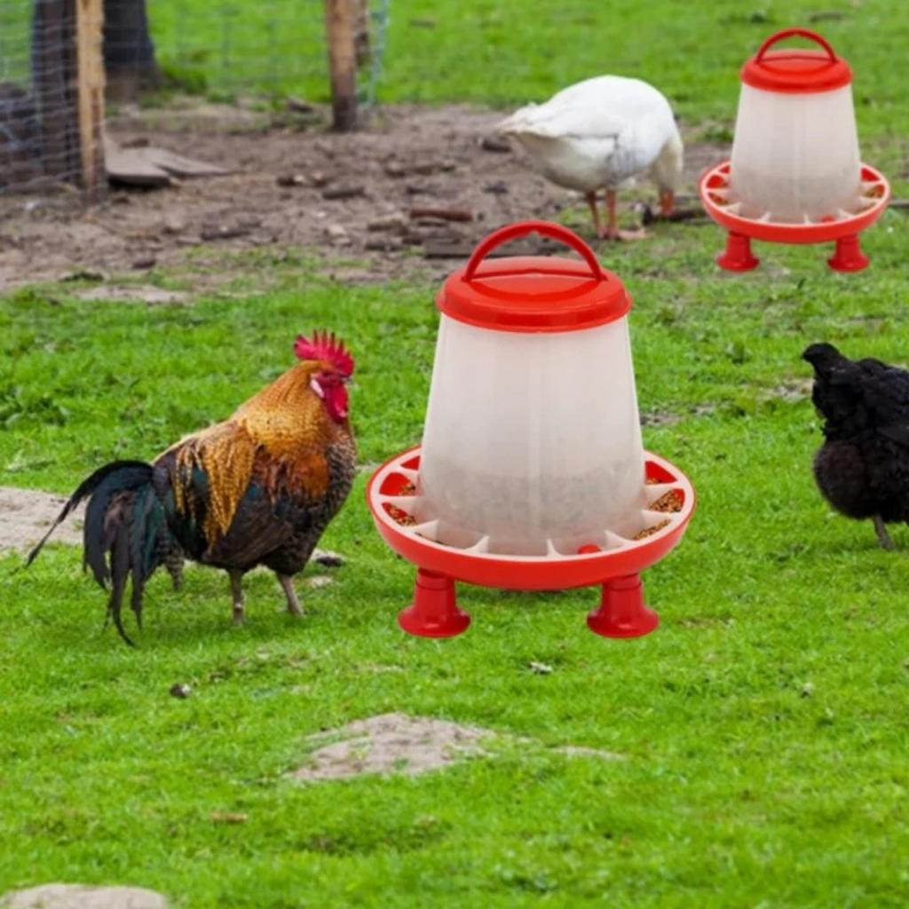 1.5/3/6/9/12kg Automatic Chicken Feeder Bucket Rooster Hen Feeding Device Farm Animal Poultry Quail Pigeon Feeding Supplies 1 Pc