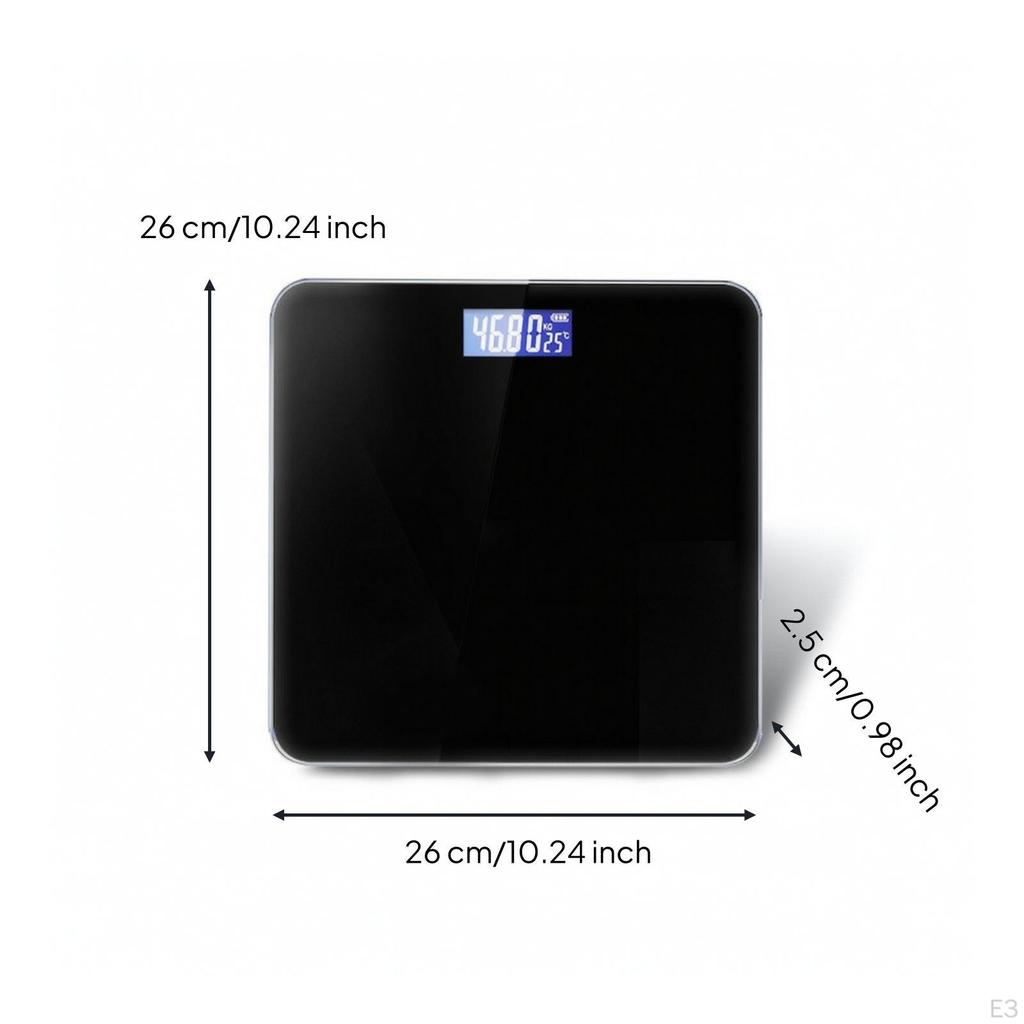 Digital Washroom Scale High Precision with Backlit Display for Dorm Room Ivory White