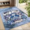 1Pc Blue Spirit Butterflies Carpet Rug Customizable Soft Washable Antislip Home Living Room Sofa Mats Personalized Rug 0917159