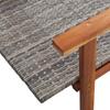 Sun Lounger in Poly Rattan and Solid Acacia Wood Grey