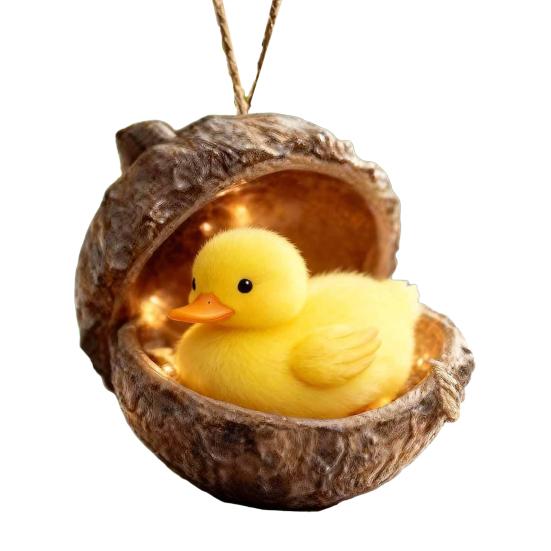 Forest Animal Acorn Hanging Ornaments Acrylic Christmas Tree Decor with Squirrel Rabbit Pony Designs 2D Flat Pendants for Holiday Gifting