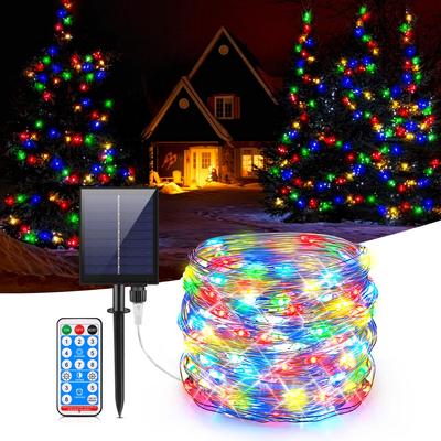 10M Large Solar Panel LED String Light Outdoor Fast Charge Fairy Lights 8 Modes Waterproof Christmas Wedding Party Garden Decor