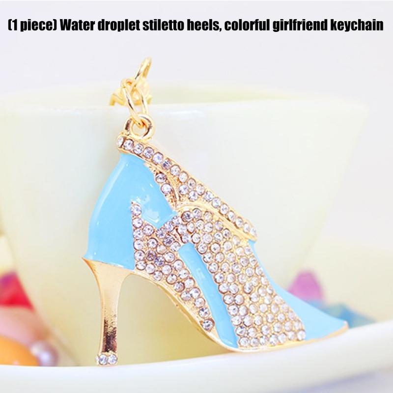 High Heel Shoe Key Holder Sparkling Keychain Portable Adorable Key Accessory Suitable for Backpacks Friendship Gifts