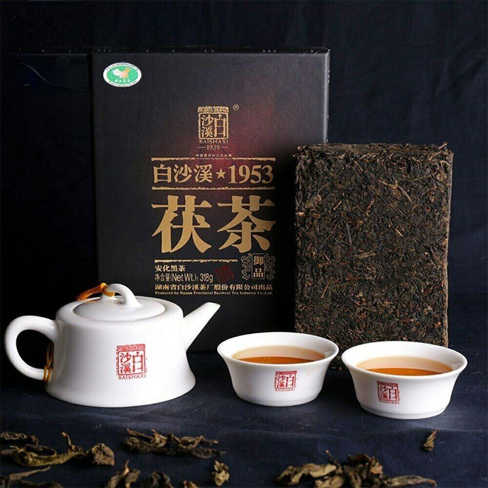 318g Anhua Baishaxi Yupin Fucha Classic 1953 Dark Tea Brick