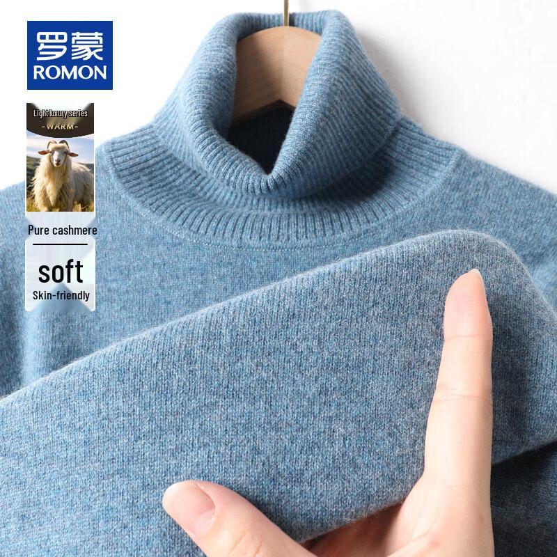 ROMON Men's Pure Cashmere Turtleneck Sweater