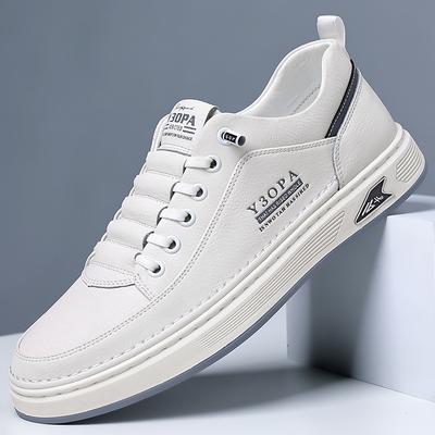 Erkekler için Deri Günlük Ayakkabılar Nefes Alabilen Beyaz Spor Ayakkabılar Moda Sürüş Yürüyüş Tenis Ayakkabıları Erkekler için İtalyan Ofis Düz Ayakkabılar