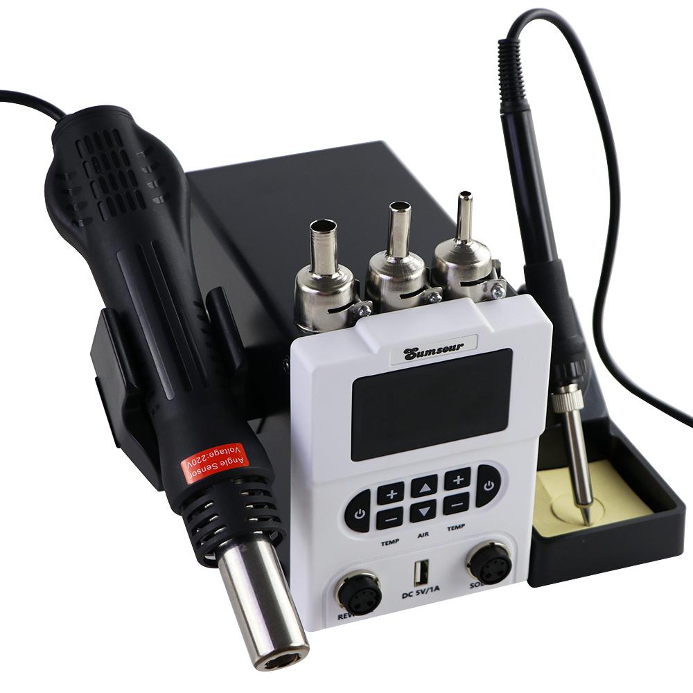 Digital display Solder Station Control Temperature Soldering Iron Hot Air Gun BGA SMD Rework Welding Desoldering Repair Tools