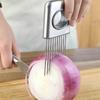 Stainless Steel Onion Cut Holder for Slicing Vegetable Slicer Cutter for Potato Tomato Lemon Kitchen Chopper Assistant Tool Meat Tenderizer