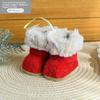 New Christmas Creative Small Ornament Red Fabric Christmas Boot Decoration Christmas Tree Ornament