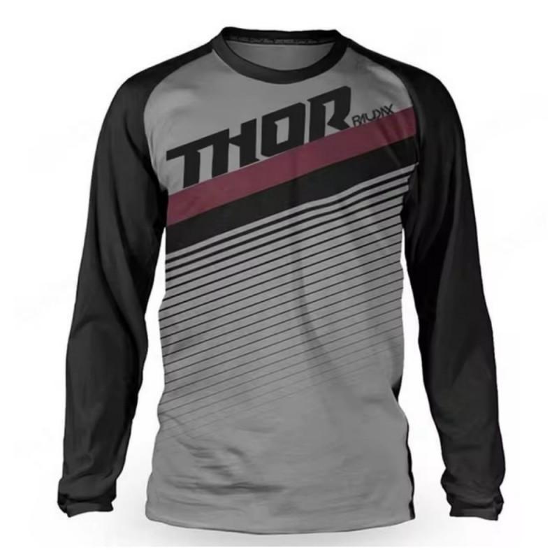 Men Women Cycling Jersey Long Sleeve Quick Dry Mountain Bike Off-Road Riding Shirt Summer Breathable UV Protection