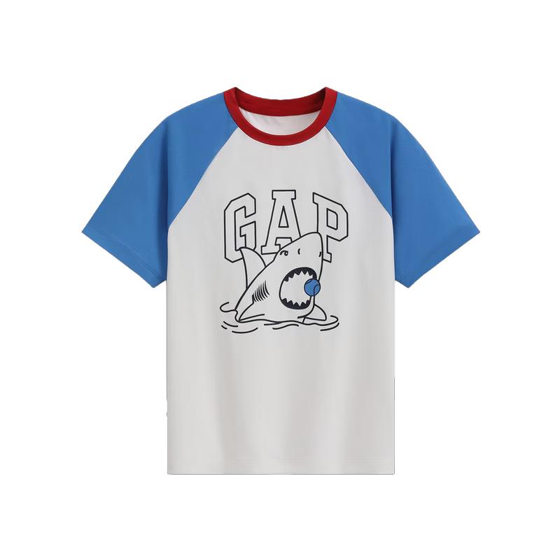 GAP Boy s Moisture-Wicking Logo Short-Sleeve T-Shirt 120 cm (6-7 years) темно-синий