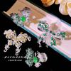 Luxury Butterfly Ring for Women Elegant Emerald Two Way Brooch Necklace Vintage Court Style Jewelry
