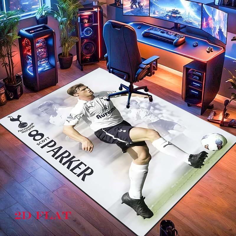Tappeto Tottenham per Soggiorno Camera da Letto Casa Decorazione Divano, Tappetino Antiscivolo per Giochi Bambini