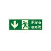 1 Sheet Glow-In-The-Dark Safety Exit Emergency Passage Sign Label Sticker Luminous Escape Direction Guide Sign Stickers
