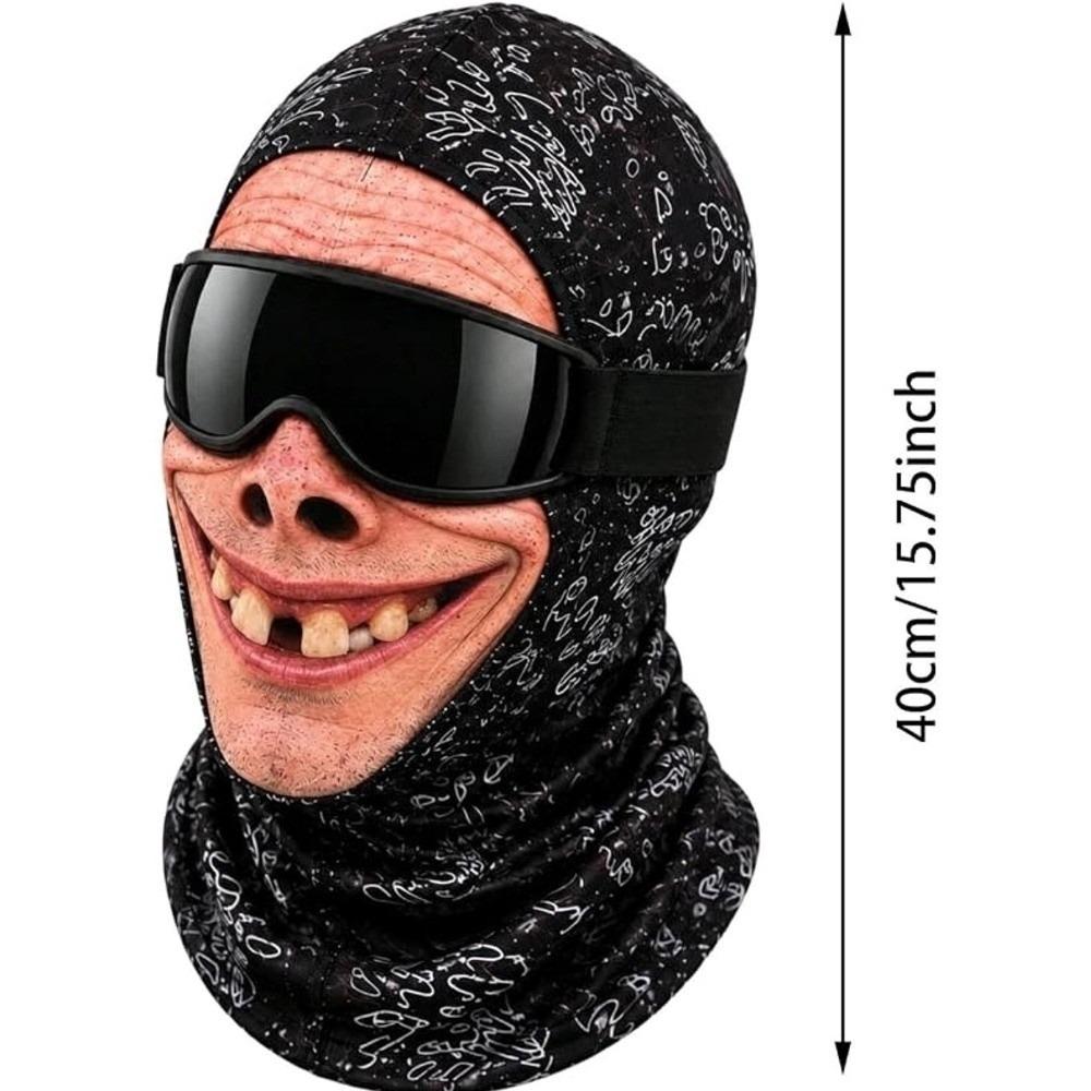 White Mustache Old Man Balaclava Face Mask Ski Mask Hood Outdoor/Cycling/Pranks/Party