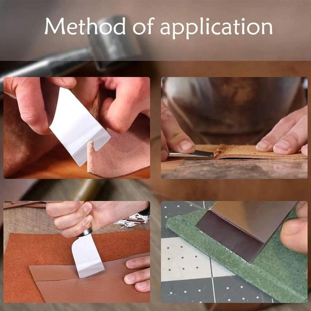 Profession Leathercraft Cutting Tool Wood Pattern Leather Cutter Knife, Stainless Steel Blade for Patchwork Knives Paper Cloth