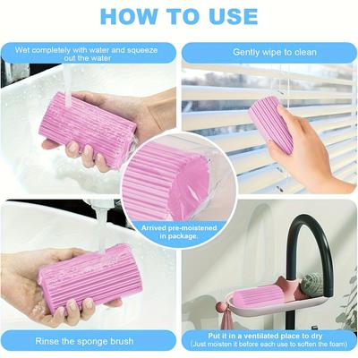 Magic Dust Cleaning Sponge PVA Sponge For Wet Wipe Removal Cleaning Of Blinds Glass Skirting Boards Ventilation Grates Rail