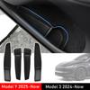 For Tesla Model Y 2025 Juniper Launch Door Side Storage Box Front Rear Model 3 Door Storage Organizer Tray Travel Accessories