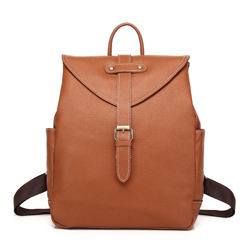 Leather Retro Women's Backpack Korean Men's Backpack Fashion Backpack Crossbody Bag Handbag Casual School Bag