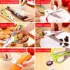 Stainless Steel Kitchen Scissors with Magnetic Scissors Cover Multi Bottle Opener Scissors Fish Scale Chicken Bones Scissors