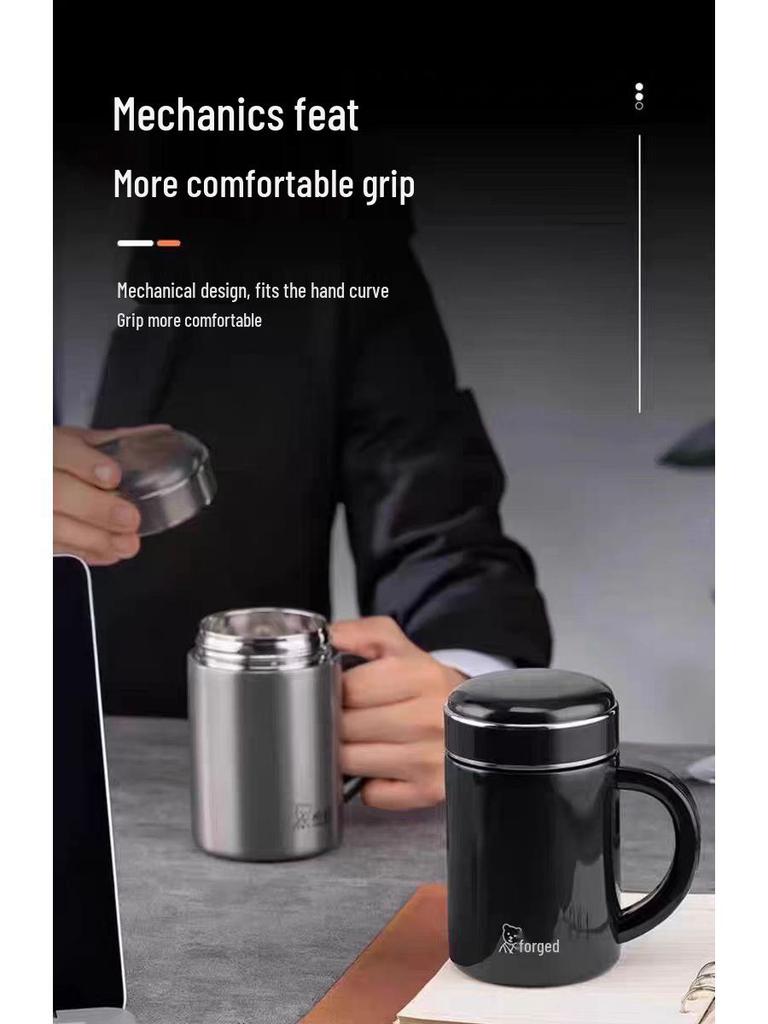 Xinuo Insulated Stainless Steel Mug with Tea Filter - Portable Gift Cup for Men and Women