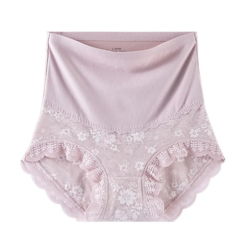 High Waist Postpartum Body Shaper Girdle Panties Butt Lifter Underpants Lace Floral Briefs  Women
