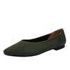 Women's Flat Shoes Spring and Autumn Fashion Knitted Breathable Non Slip Rubber Sole Pointed Women Comfortable Casual Boat Shoes