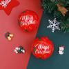 Christmas Round Ball Box Tinplate Candy Box Christmas Tree Decorations Candy Jar Xmas Tree Hanging Ball Candy Cans Kids Gift