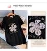 Women's Plus Size Short-Sleeve Loose Mid-Length Slimming Round Neck T-Shirt (Sizes 200-350) Model 6506