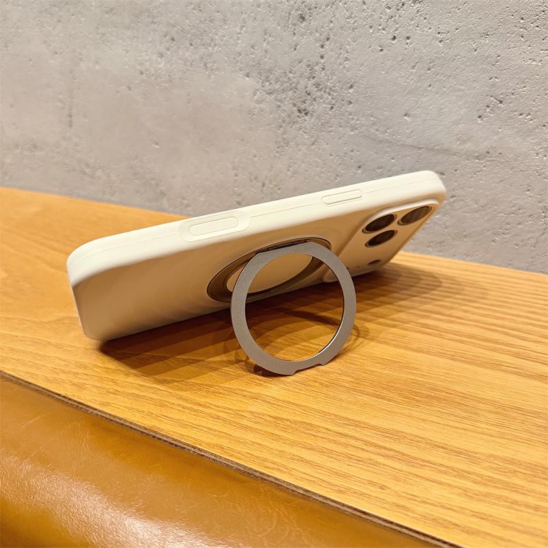 Wave Pattern Silicone Case with 360° Rotating Stand for iPhone 17 PRO, Magnetic, Drop-Proof.