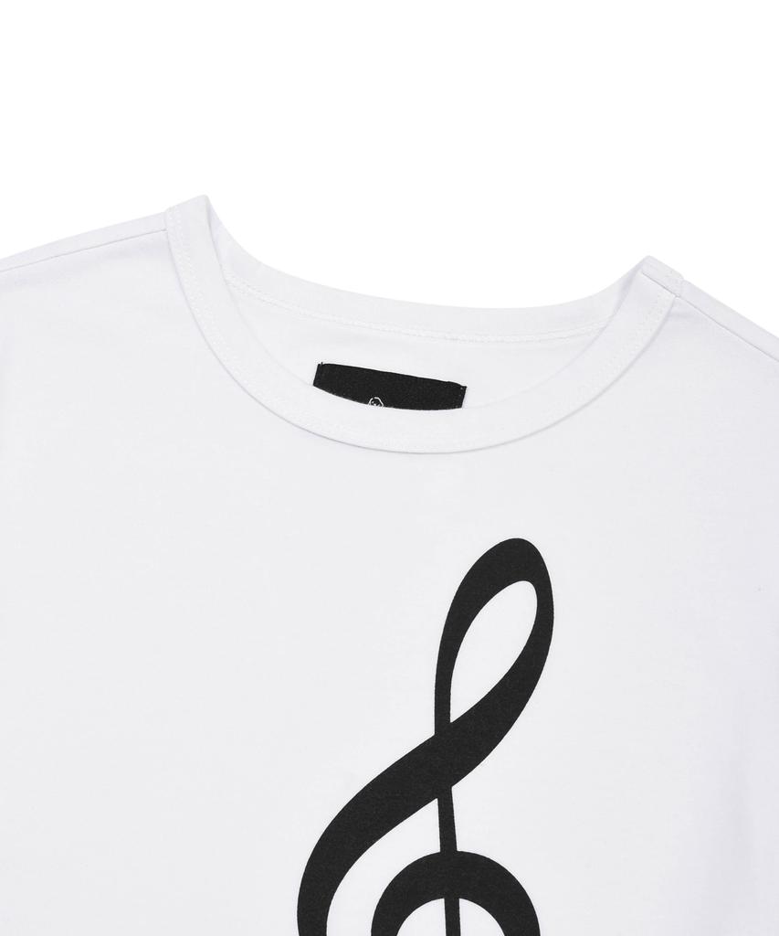 RETRIEVER CLUB Music Crop Tee [White]