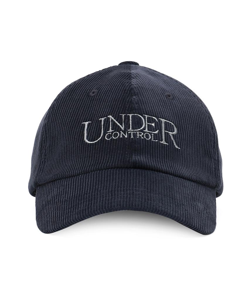 Eondeokeonteulol Unisex Autumn/Winter Corduroy Basic Soft Top Ball Cap Signature / Authentic B B / Cd / Navy