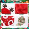 Pet Hoodie Christmas Outfit - Warm Puppy Costume with Hat, Funny Holiday Cosplay Pet Clothes for Small Medium Dogs & Cats (Size S: