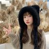 Bear Ear Knitted Woolen Hat Cold-proof Ear Protection Cap Cute Winter Bomber Hat  Outdoor