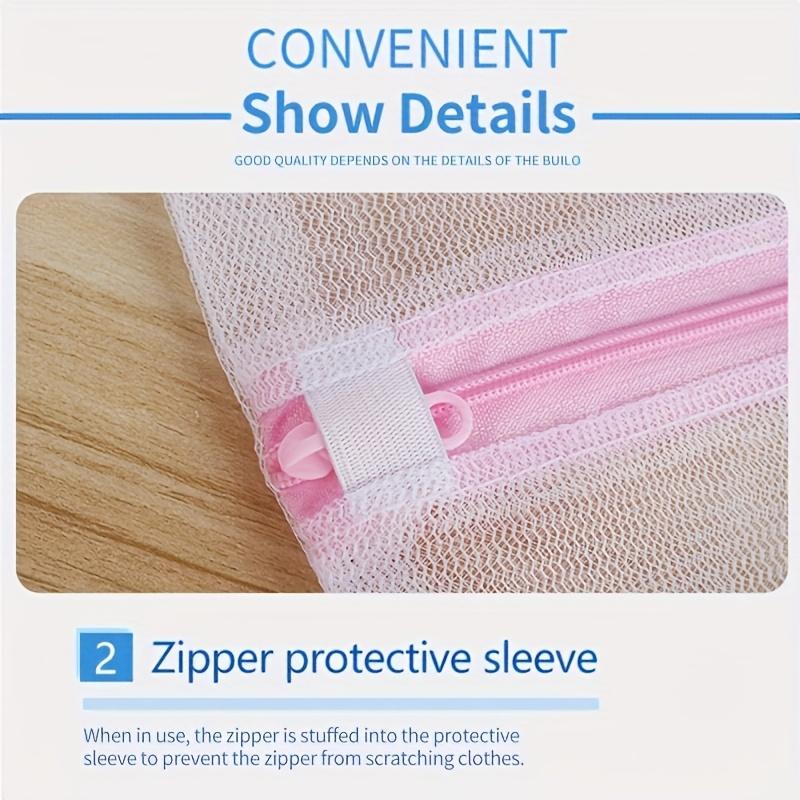 Laundry Bag Set, Thick Mesh Storage Bag, Protective Washing Bag, Polyester Mesh Zipper Bag, Suitable for Various Clothes, Travel Storage Bag