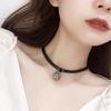 Korean Black Choker Necklace for Women - Collarbone Chain, Niche Design 2023 Summer Trend
